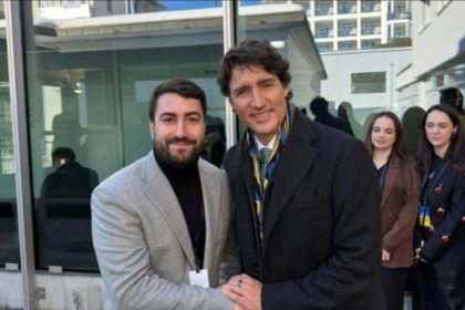 Biznesmeni Fatmir Hysenbelliu takohet me ish-kryeministrin kanadez Justin Trudea...