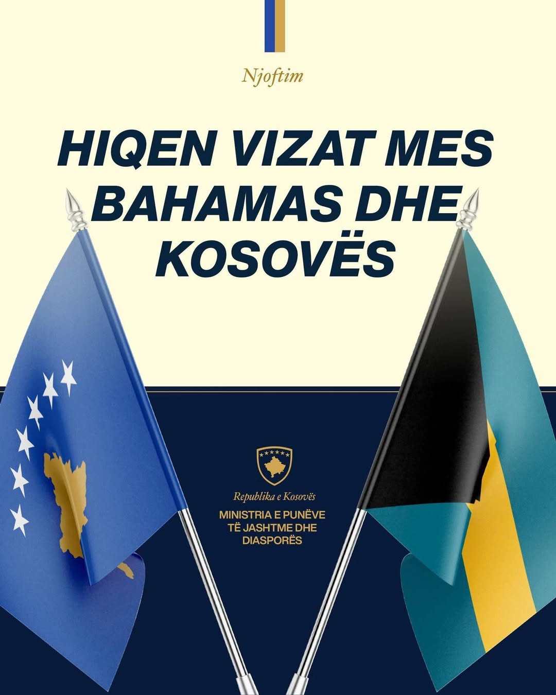 Kosova dhe Bahamas nënshkruajnë marrëveshje për heqjen reciproke të vizave  Mini...