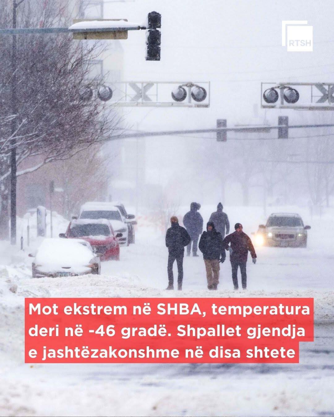 Stuhi dimërore në SHBA  Një stuhi dimërore masive ka filluar të godasë mbi gjysm...